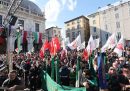 La manifestazione del 25 aprile in piazza della Loggia, a Brescia