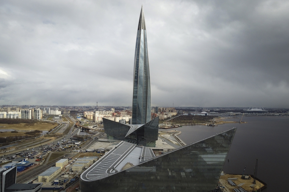 La sede di Gazprom a San Pietroburgo