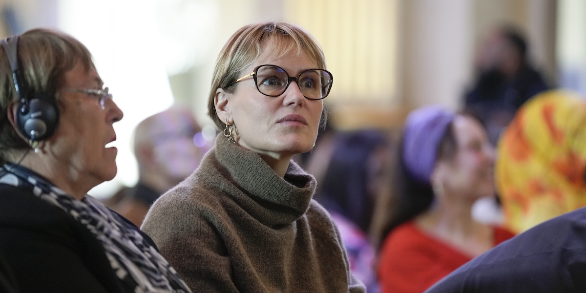 Judith Godrèche, promotrice della richiesta di una commissione d'inchiesta (AP Photo/Lewis Joly)