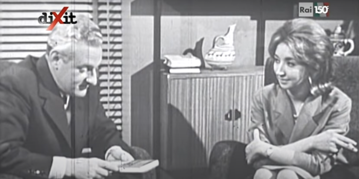 Uno screenshot da un'intervista a Oriana Fallaci andata in onda nel 1961 (Armando Giordano)