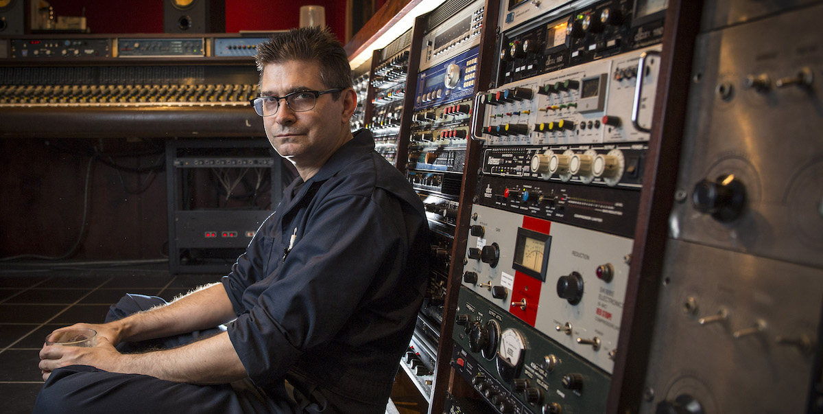 Steve Albini nel suo studio di Chicago nel 2014. (Brian Cassella/TNS via ZUMA Press Wire)