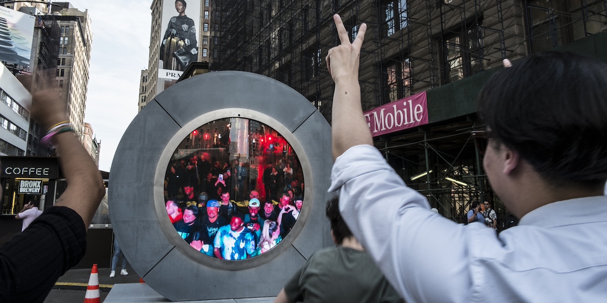The video “portal” between New York and Dublin has already been used inappropriately