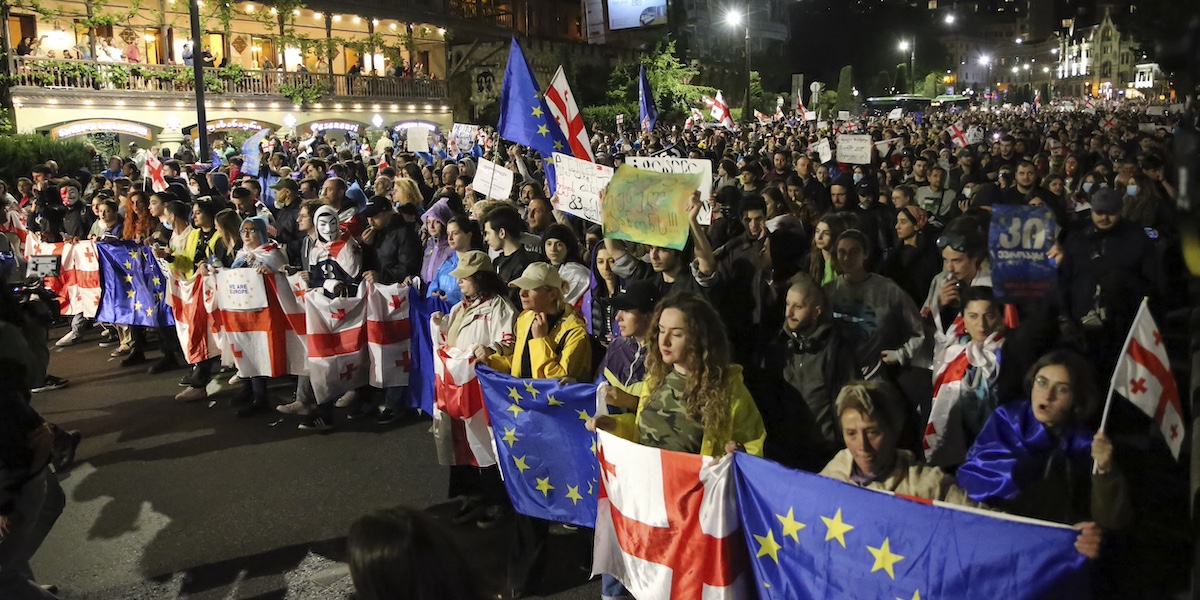 A month of protests in Georgia, with images