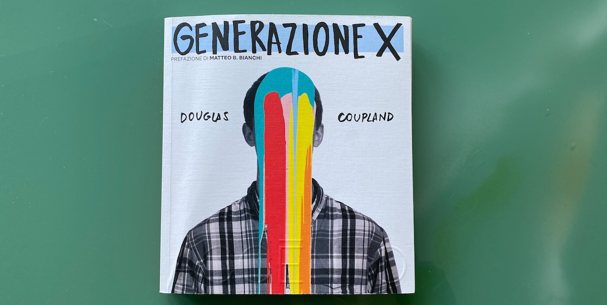 La copertina di Generazione X di Accento edizioni: è un'opera realizzata nel 2010 da Douglas Coupland 
(Il Post)