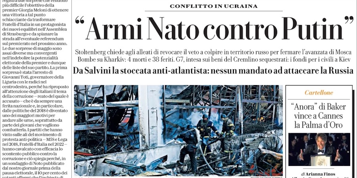 Le prime pagine di oggi