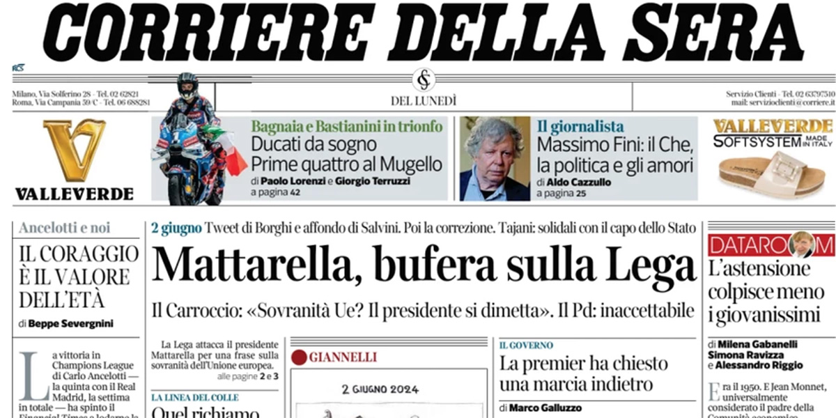 Le prime pagine di oggi