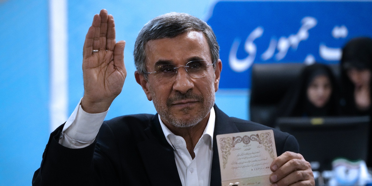 In Iran, former president Mahmoud Ahmadinejad is working within the presidential elections on June 28