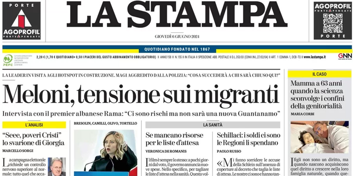 Le prime pagine di oggi