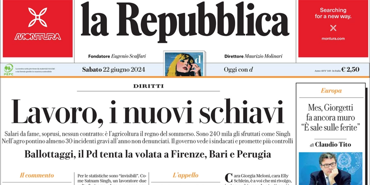 Le prime pagine di oggi