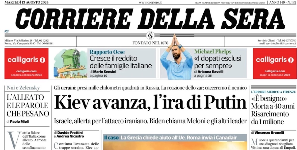 Le prime pagine di oggi
