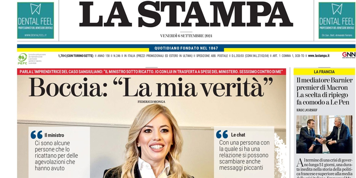 Le prime pagine di oggi