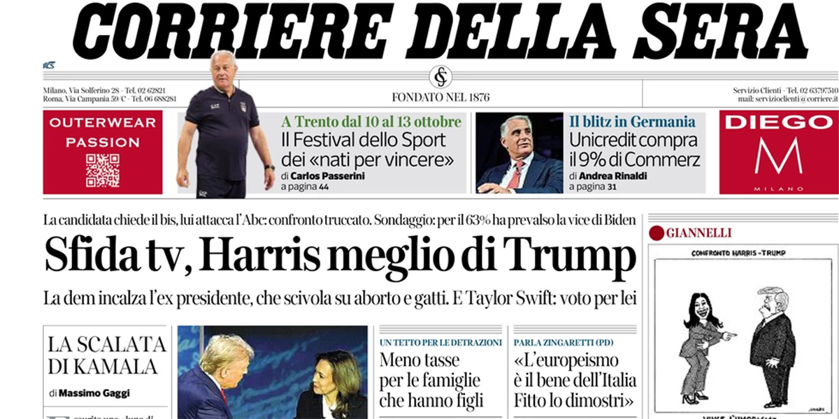 Le prime pagine di oggi