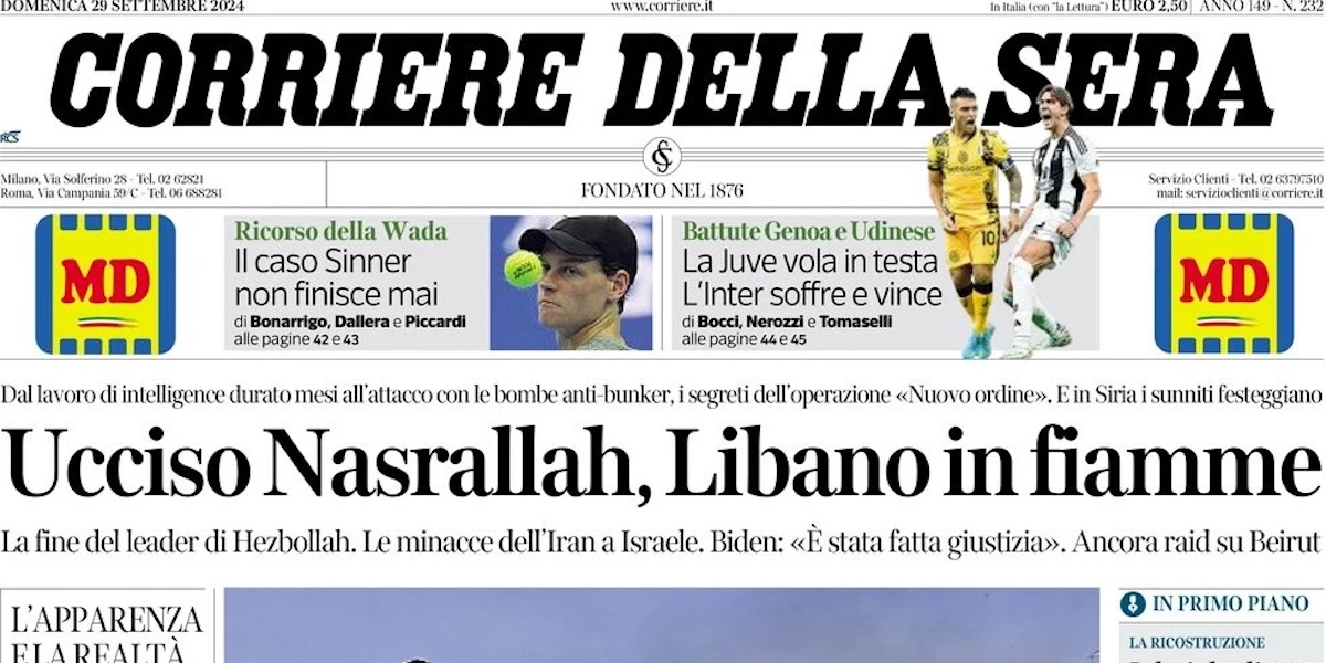 Le prime pagine di oggi