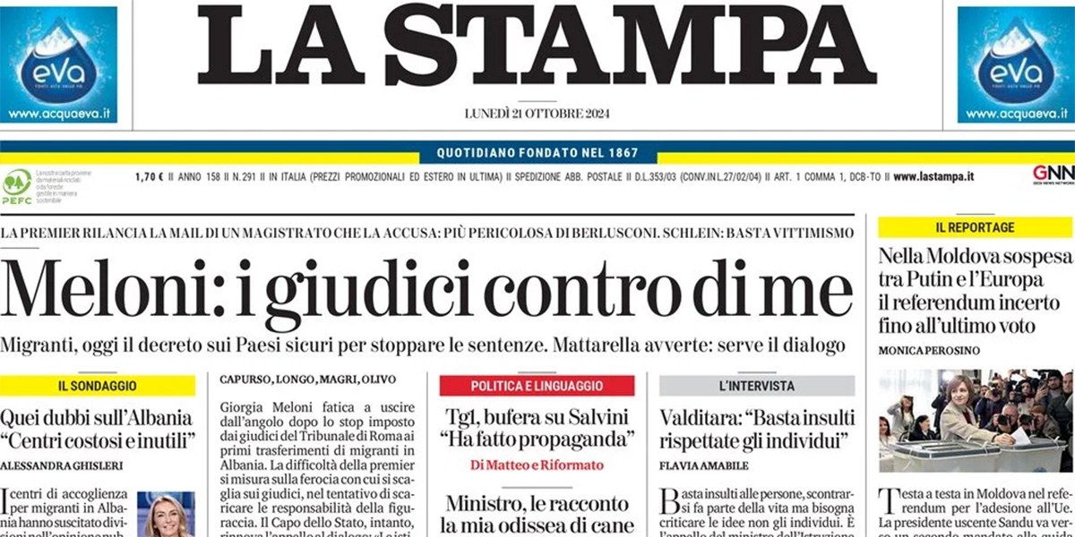 Le prime pagine di oggi