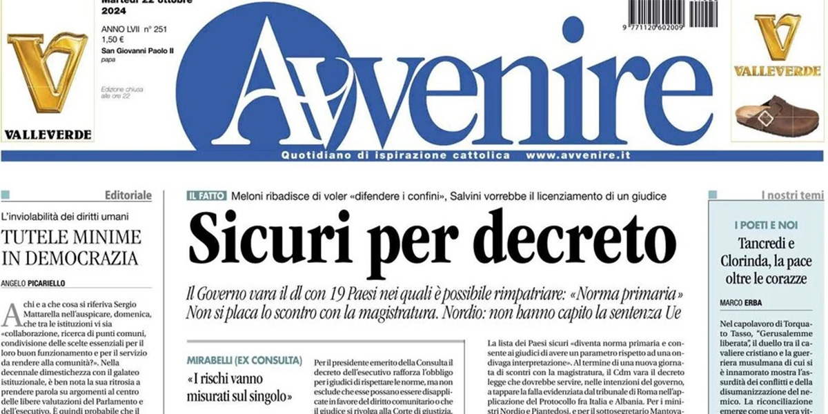 Le prime pagine di oggi