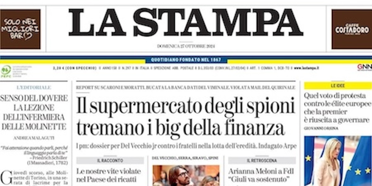 Le prime pagine di oggi