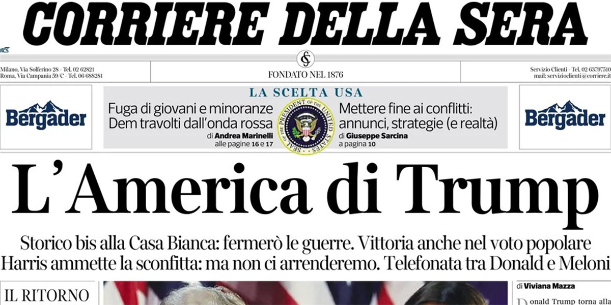 Le prime pagine di oggi