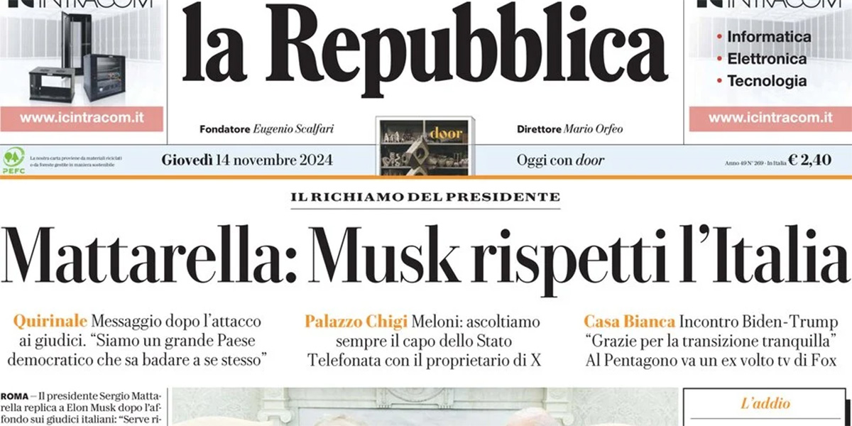Le prime pagine di oggi