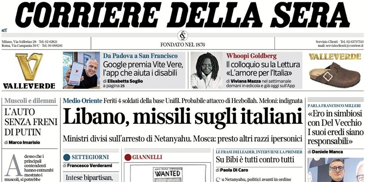Le prime pagine di oggi