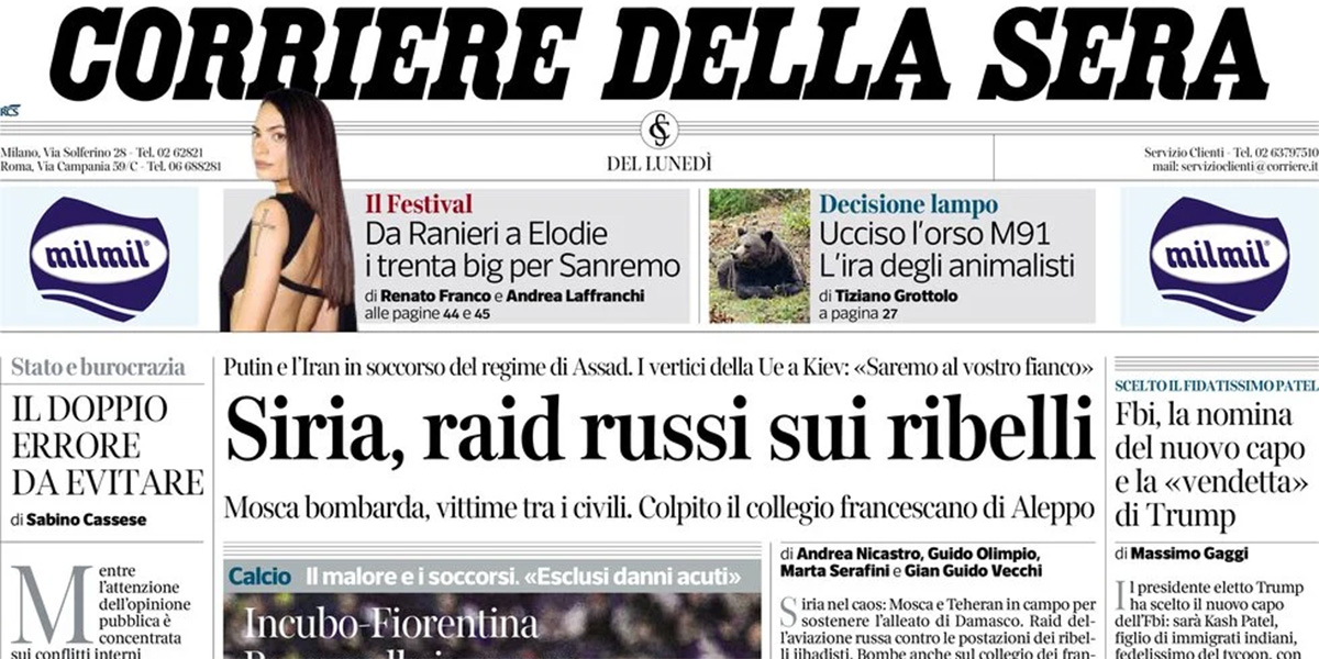Le prime pagine di oggi