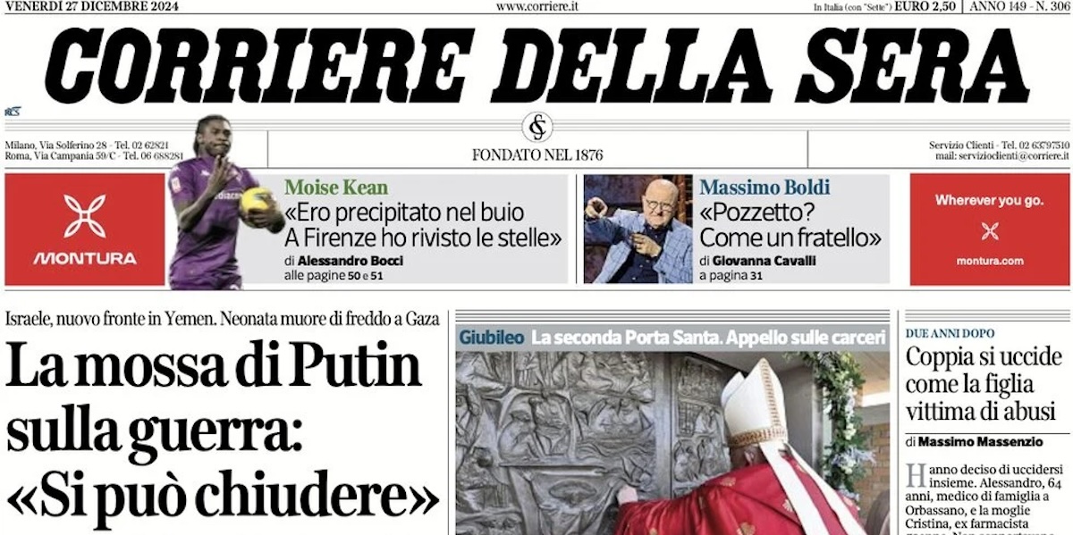 Le prime pagine di oggi