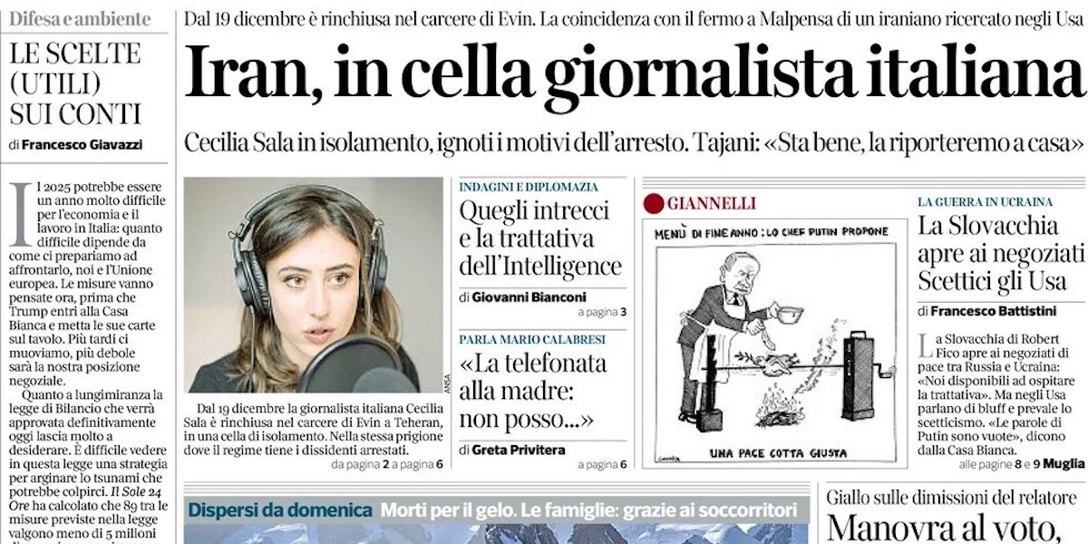 Le prime pagine di oggi
