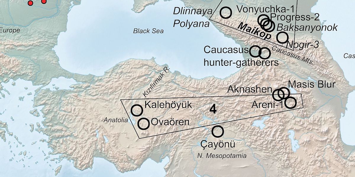 (Il particolare di una mappa postata dallo studioso Iosif Lazaridis su X)