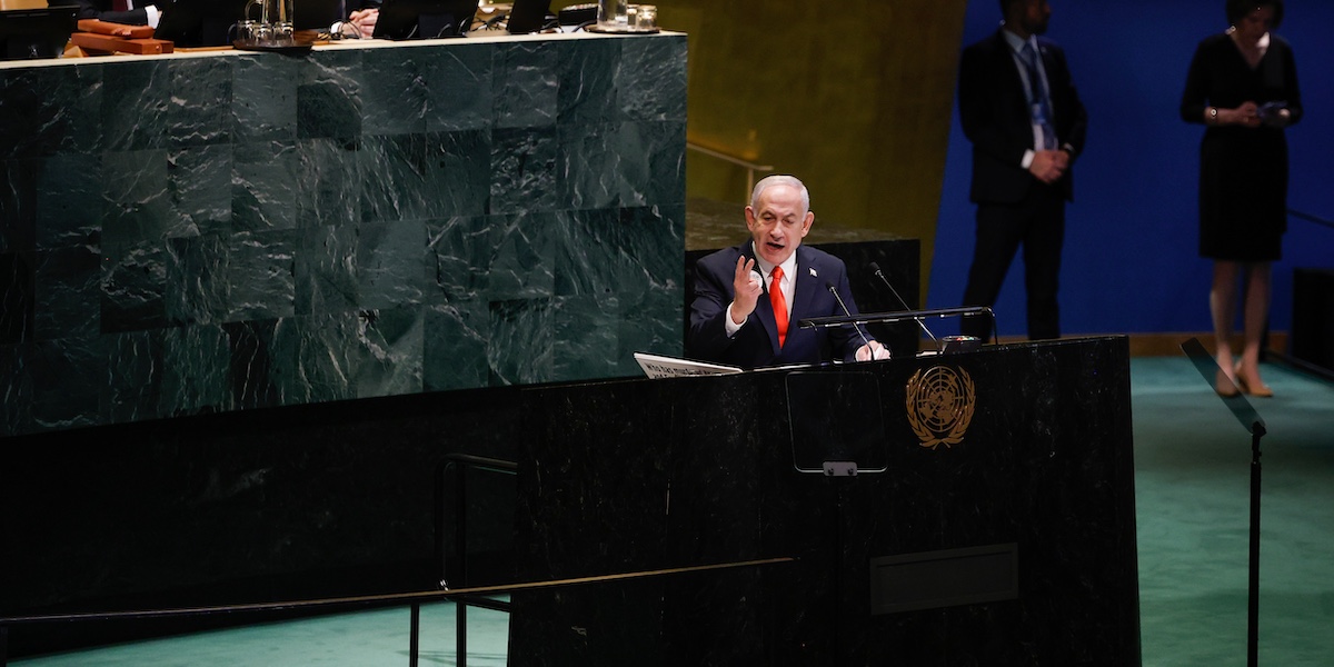 Netanyahu ha fatto Netanyahu, nel suo discorso all’ONU
