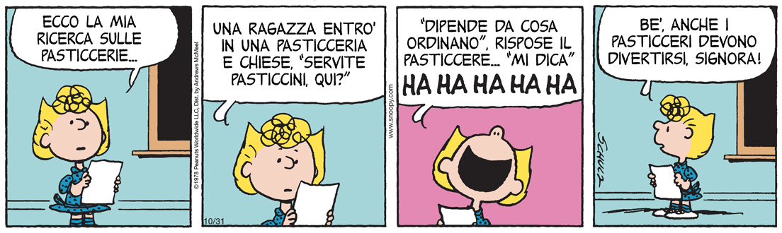 Peanuts 2025 ottobre 31