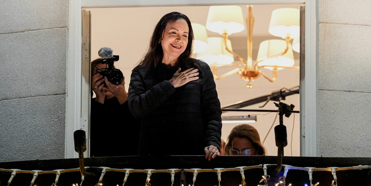 María Corina Machado si è fatta vedere in pubblico