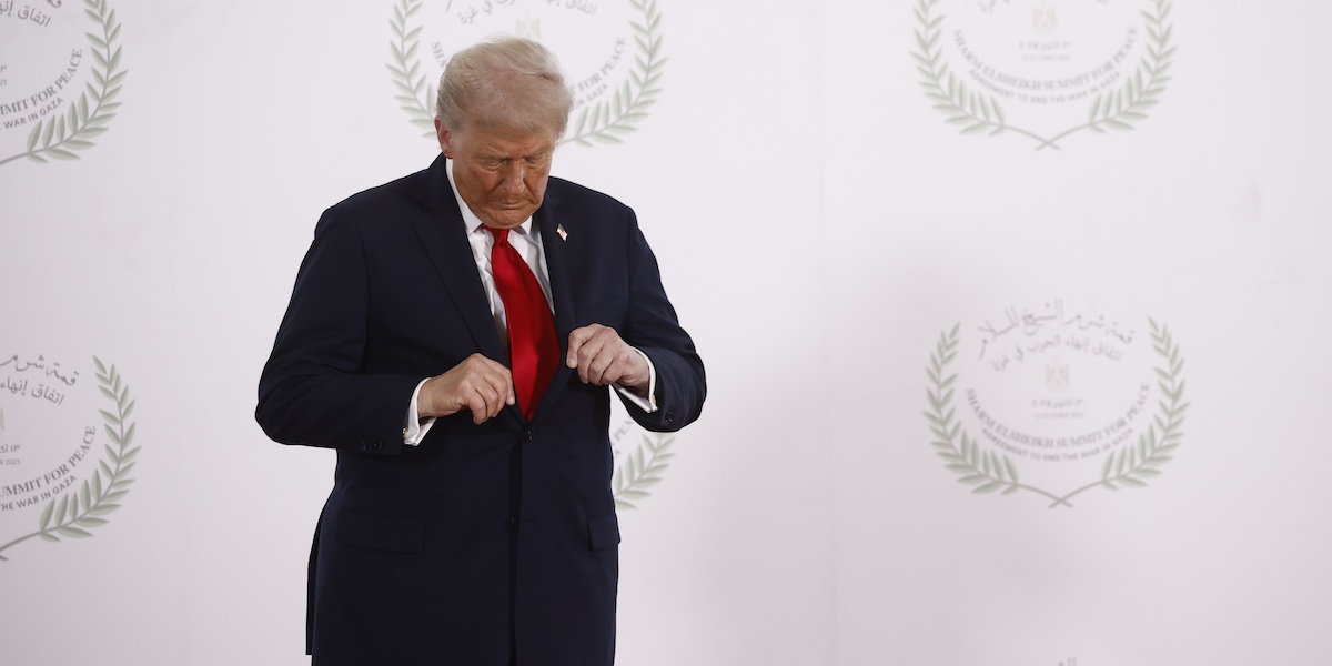 Donald Trump in Egitto a ottobre 2025 (Yoan Valat, Pool photo via AP)