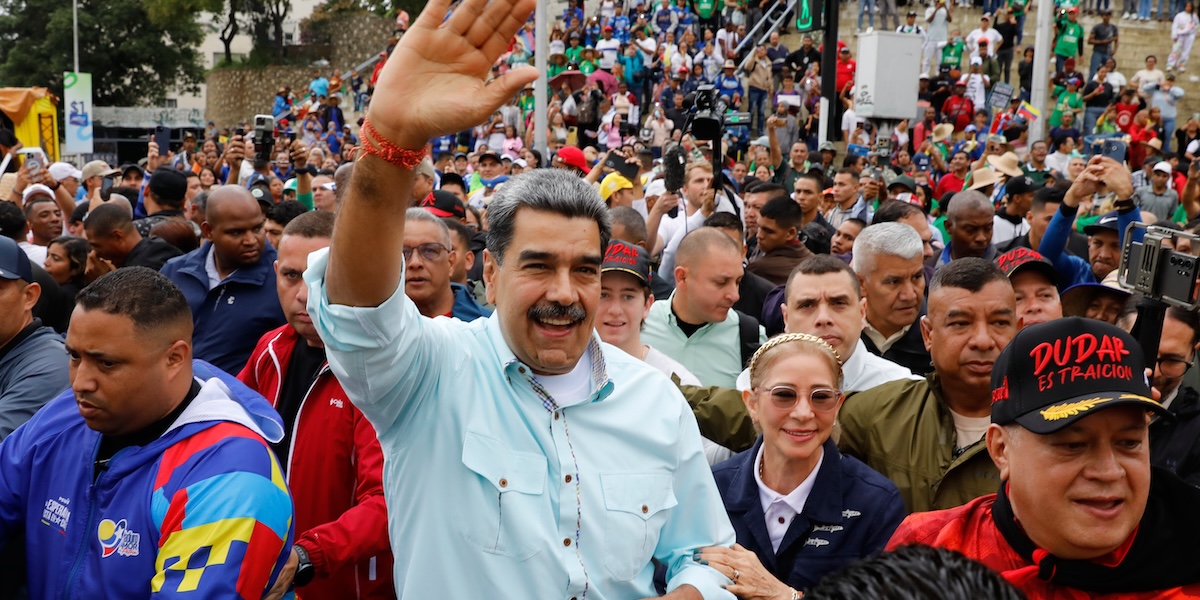 Il presidente venezuelano Nicolas Maduro, il 10 dicembre del 2025 (AP Photo/Cristian Hernandez)