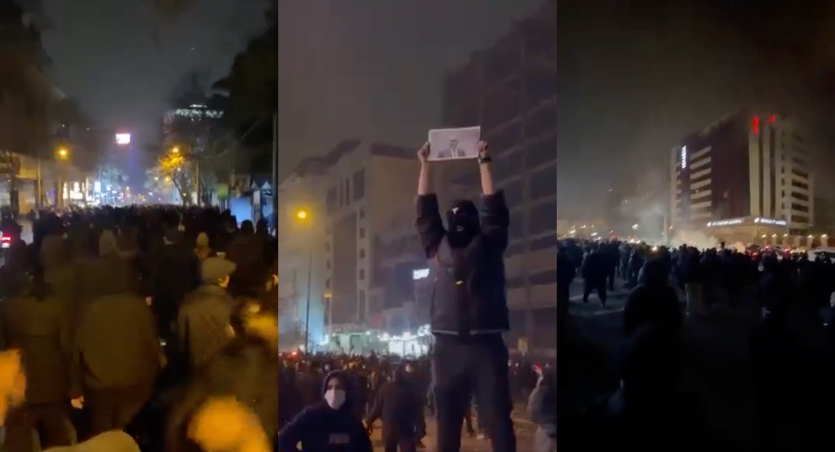 Una notte di grandi proteste in Iran