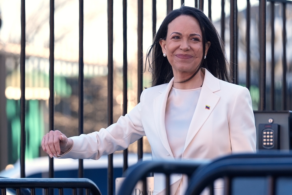 Mar&iacute;a Corina Machado dopo l'incontro con Donald Trump alla Casa Bianca (AP Photo/Pablo Martinez Monsivais)