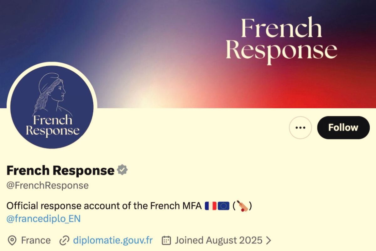 Un account del governo francese che non sembra del governo francese