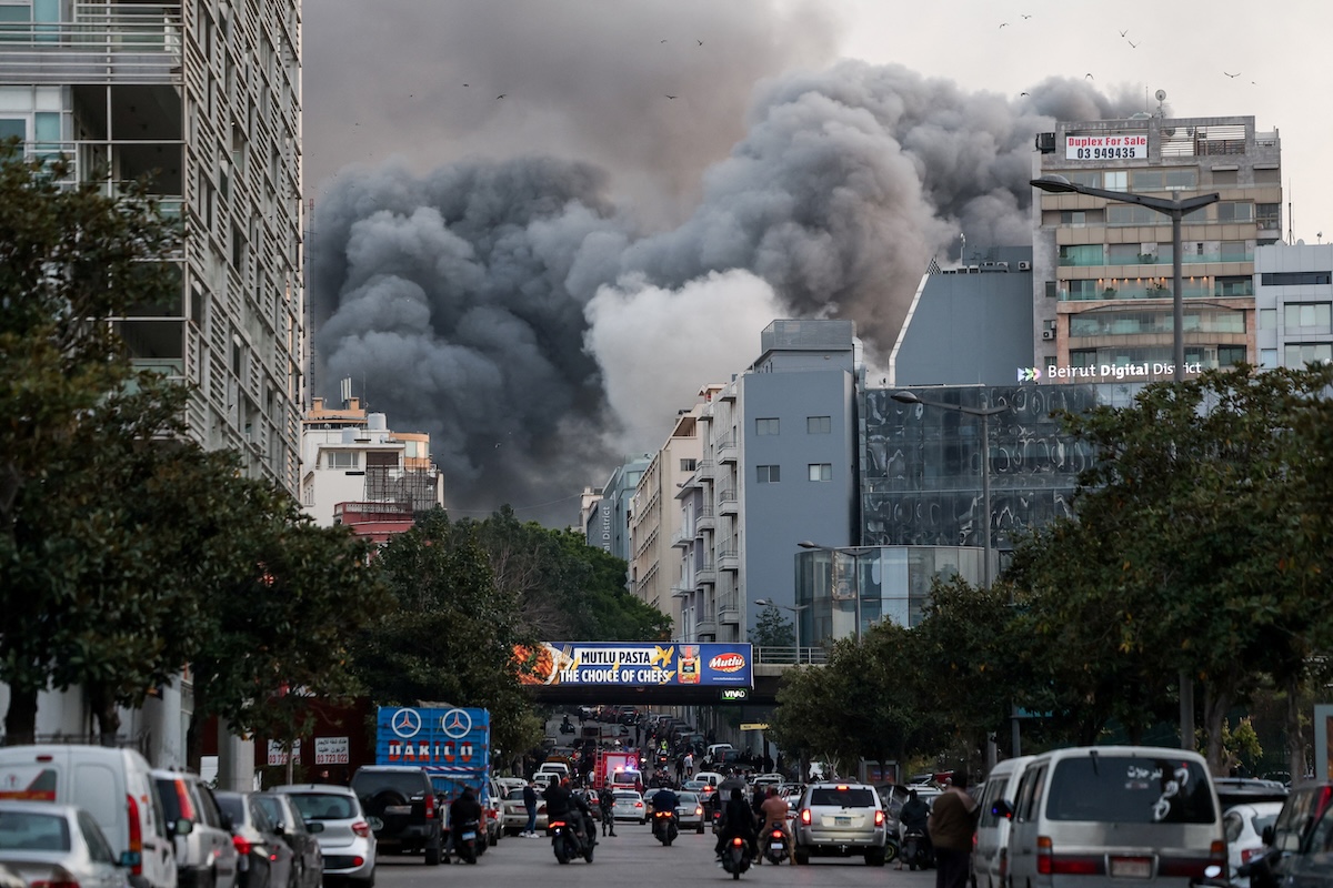 Le foto del bombardamento israeliano nel centro di Beirut
