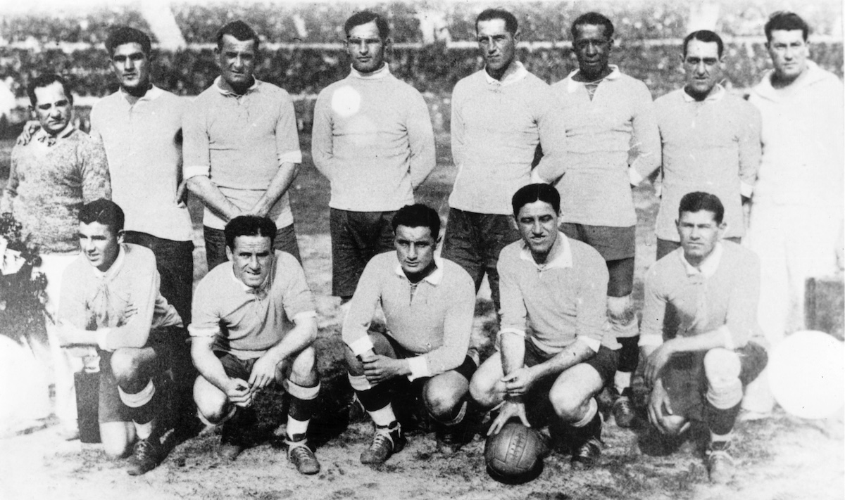 L'Uruguay campione del mondo nel 1930, che nel 1934 decise di non partecipare ai Mondiali in Italia (Keystone/Getty Images)