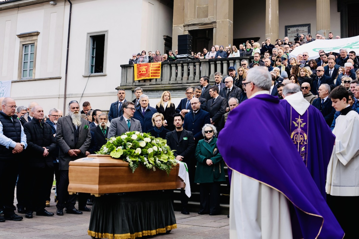 I funerali di Umberto Bossi, a Pontida