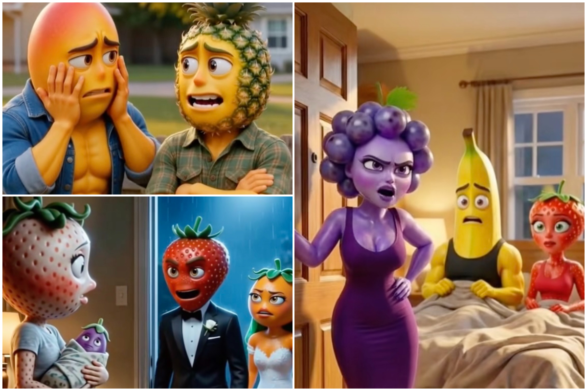 Nel nuovo genere di video che vi confonderà c’è della frutta antropomorfa