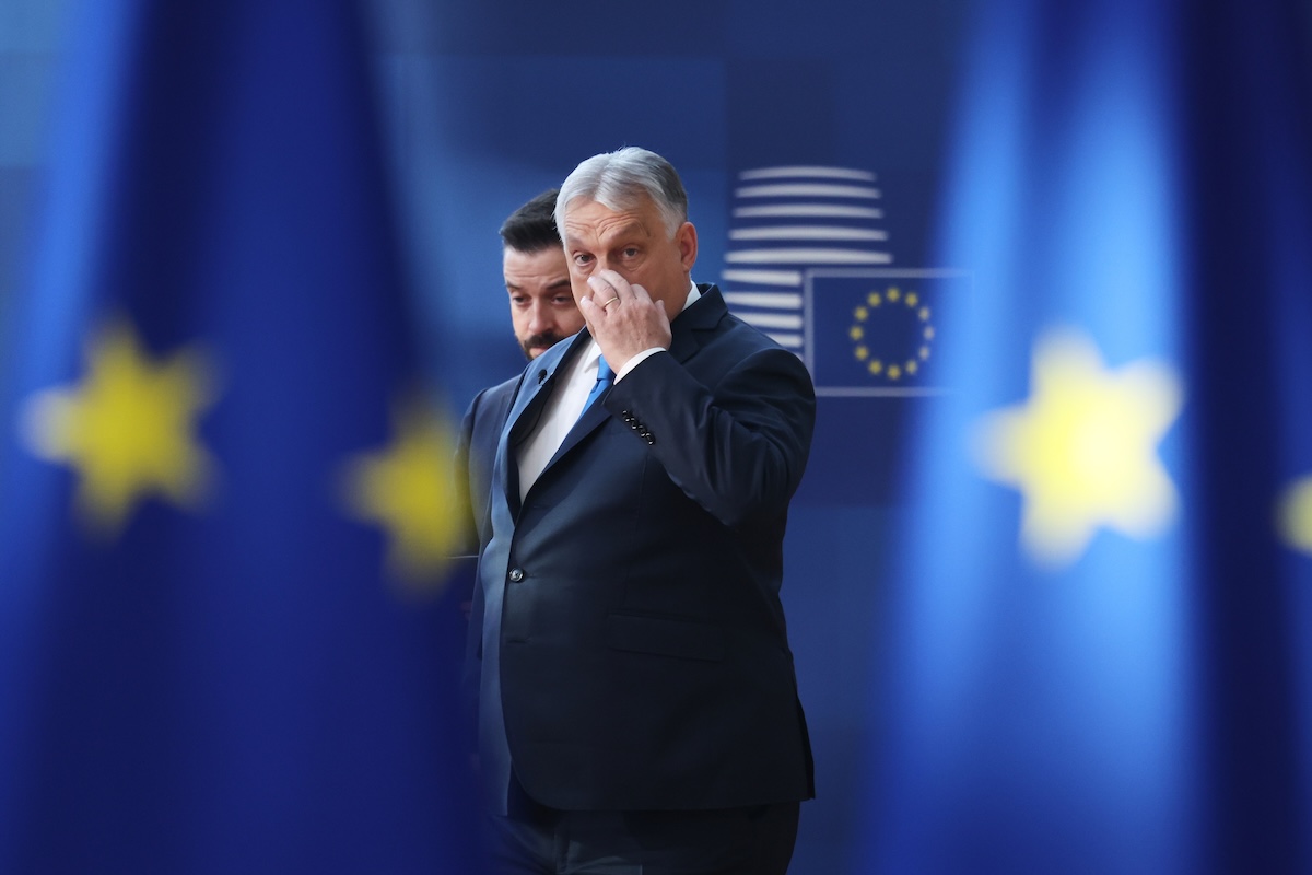 Viktor Orbán a Bruxelles il 19 marzo 2026 (AP Photo/Omar Havana)