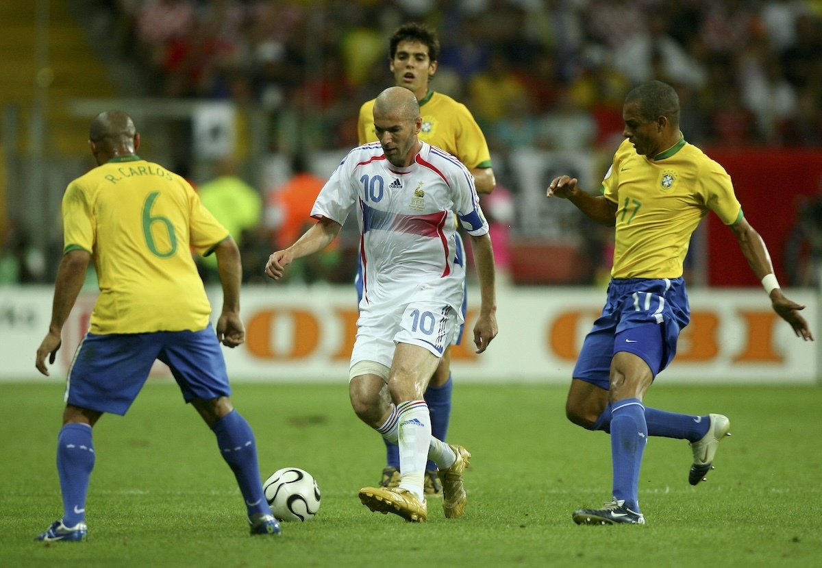 Zinedine Zidane contro il Brasile