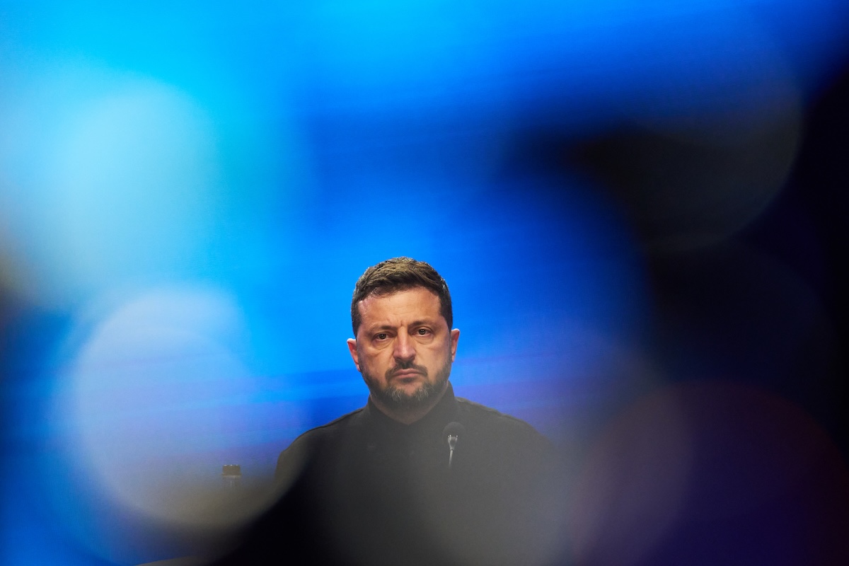 Il presidente ucraino Volodymyr Zelensky a Kyiv, 24 agosto 2026 (AP Photo/Francisco Seco)