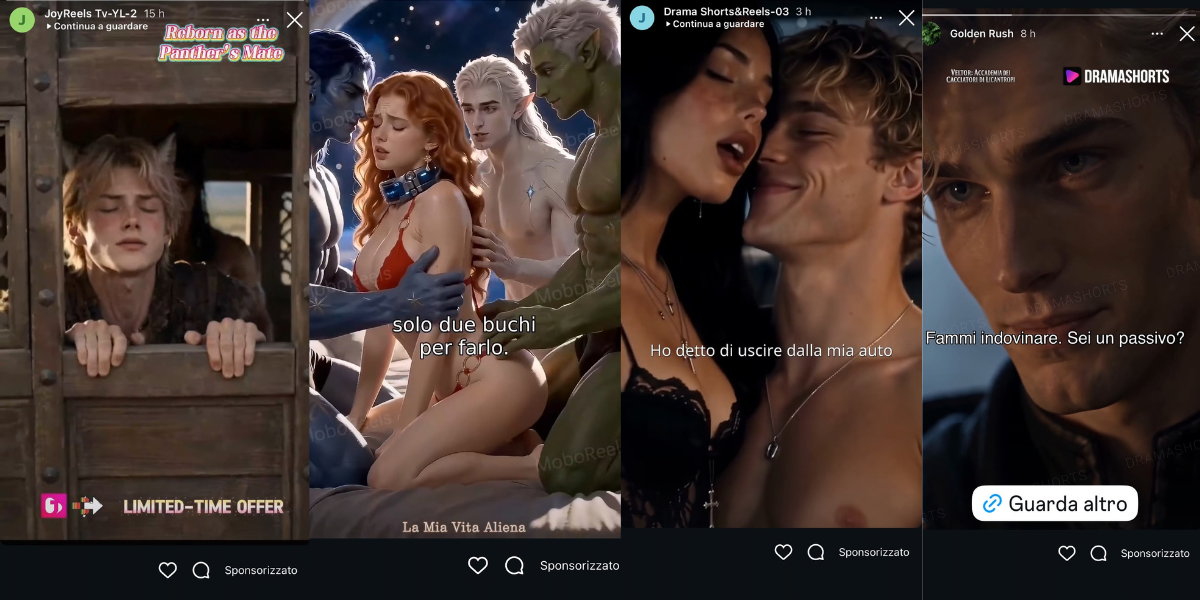 Le strane pubblicità con scene di sesso che infestano Instagram e TikTok