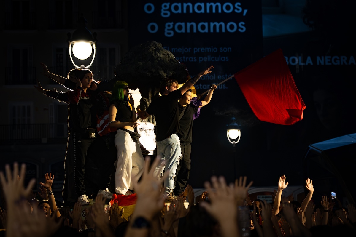 I manifestanti accampati a Madrid sono rimasti lì