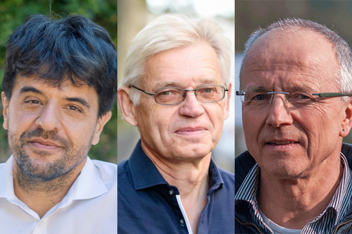 Karl Deisseroth (via Università di Stanford); Peter Hegemann (via Università Humboldt di Berlino) e Georg Nagel (via Wikipedia)