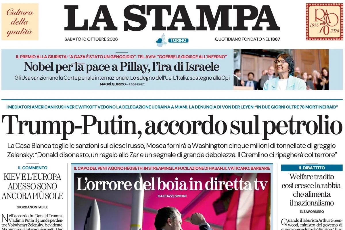 Le prime pagine di oggi